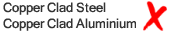 copper clad steel/aluminium is bad for ADSL!!
